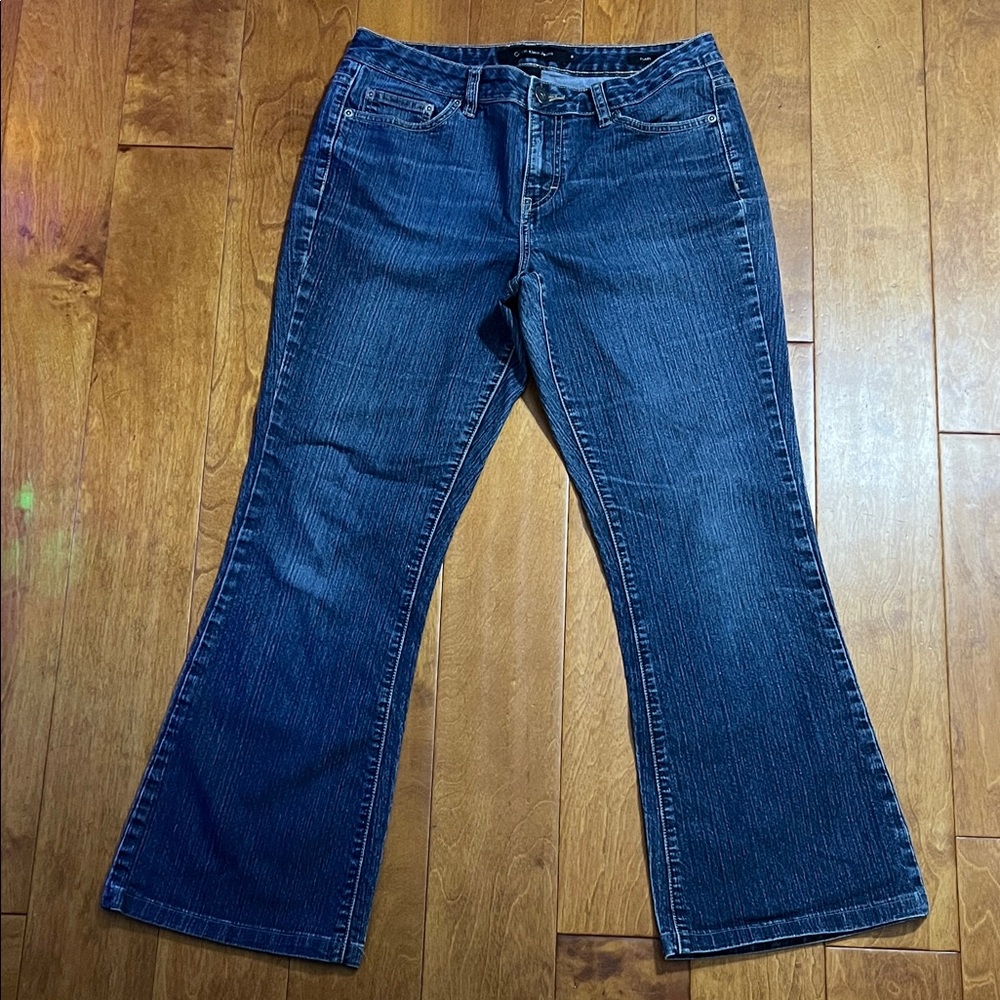 Calvin Klein Y2K Flare Jeans Size 10 Mid-Rise Medium Wash Bootcut Vintage Denim